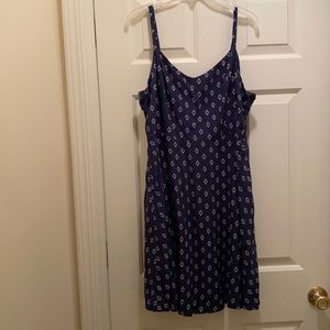 XL Cami Dress. Blue with white floral design. New with original tag.